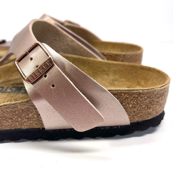 NWOT Birkenstock Sandals Women's Size 6-6.5 EU 37 Copper Gizeh Birko Flor - Picture 5 of 11